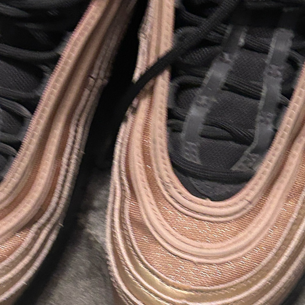 Metallic Pink and Black Sneakers